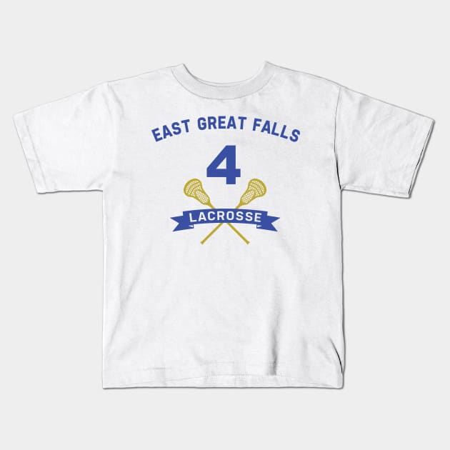 East Great Falls Lacrosse Jersey Kids T-Shirt by nickmeece